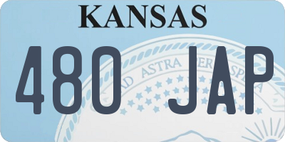 KS license plate 480JAP