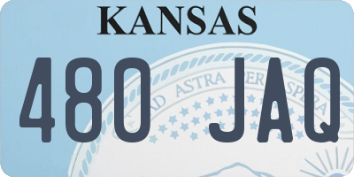 KS license plate 480JAQ