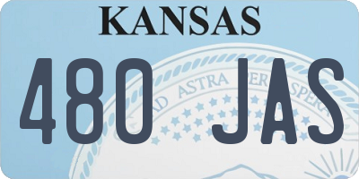 KS license plate 480JAS