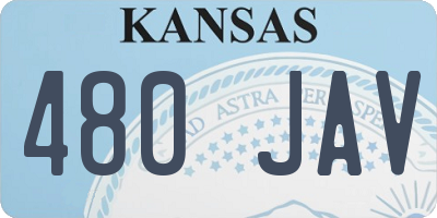 KS license plate 480JAV