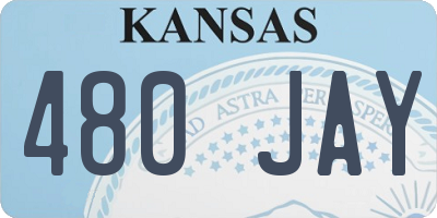 KS license plate 480JAY
