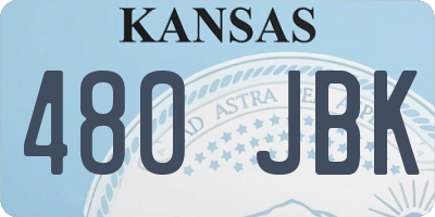 KS license plate 480JBK
