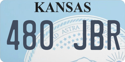 KS license plate 480JBR
