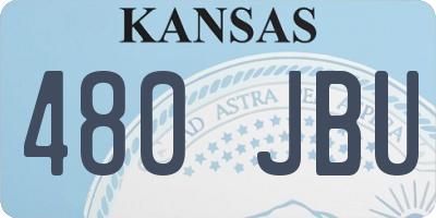 KS license plate 480JBU