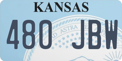 KS license plate 480JBW