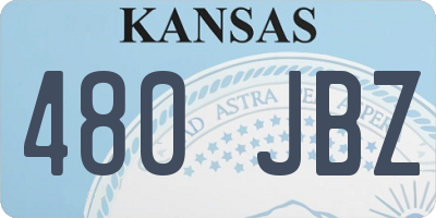 KS license plate 480JBZ