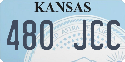 KS license plate 480JCC