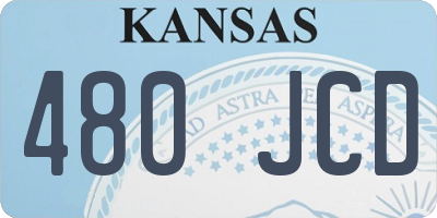 KS license plate 480JCD