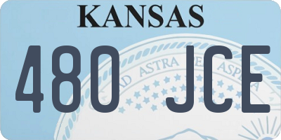 KS license plate 480JCE