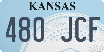KS license plate 480JCF