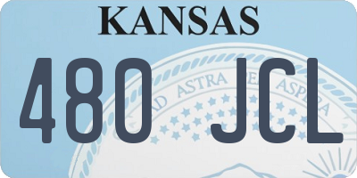 KS license plate 480JCL