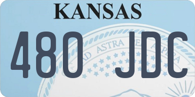 KS license plate 480JDC