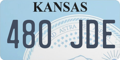 KS license plate 480JDE