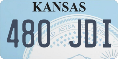 KS license plate 480JDI