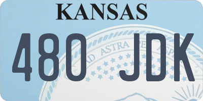 KS license plate 480JDK