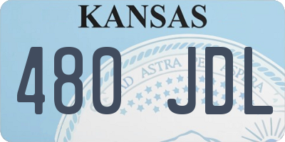 KS license plate 480JDL