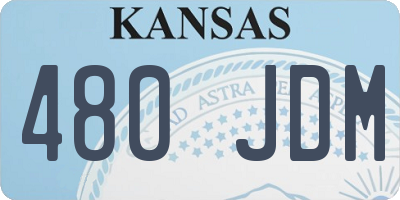 KS license plate 480JDM
