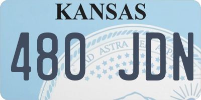 KS license plate 480JDN