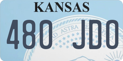 KS license plate 480JDO