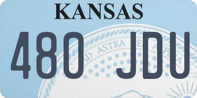 KS license plate 480JDU