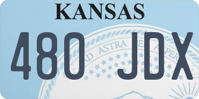 KS license plate 480JDX