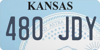 KS license plate 480JDY