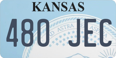 KS license plate 480JEC