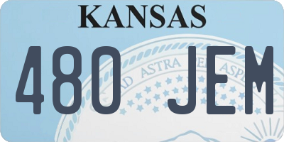 KS license plate 480JEM