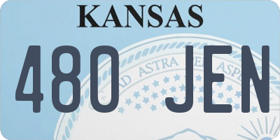 KS license plate 480JEN