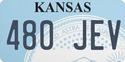 KS license plate 480JEV