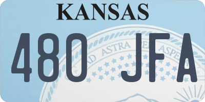 KS license plate 480JFA