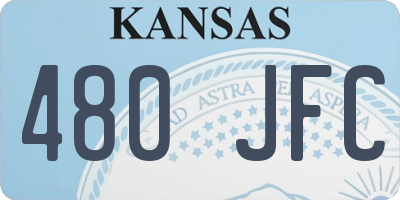 KS license plate 480JFC