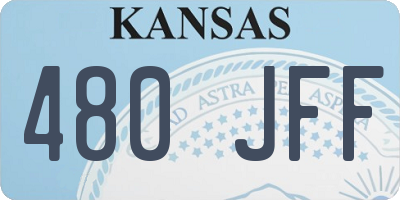 KS license plate 480JFF