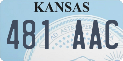 KS license plate 481AAC