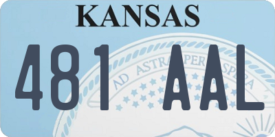 KS license plate 481AAL