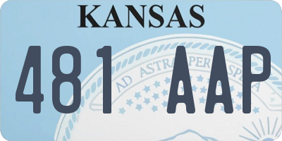 KS license plate 481AAP