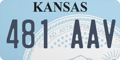 KS license plate 481AAV
