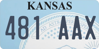 KS license plate 481AAX
