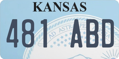 KS license plate 481ABD