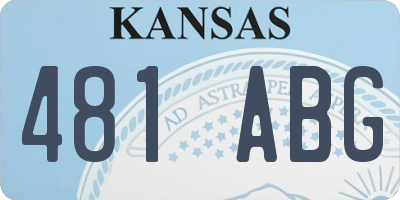 KS license plate 481ABG