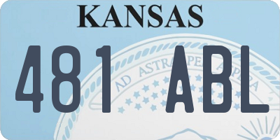 KS license plate 481ABL
