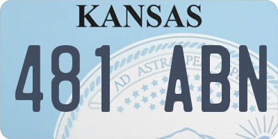 KS license plate 481ABN