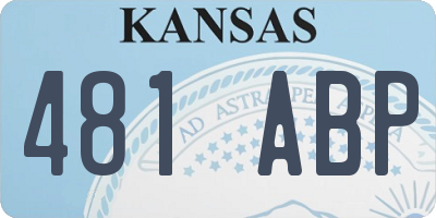 KS license plate 481ABP