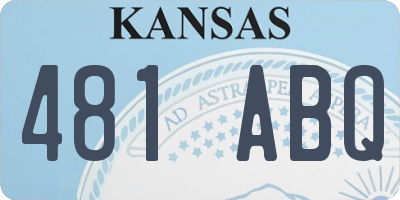 KS license plate 481ABQ