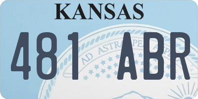 KS license plate 481ABR