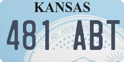 KS license plate 481ABT