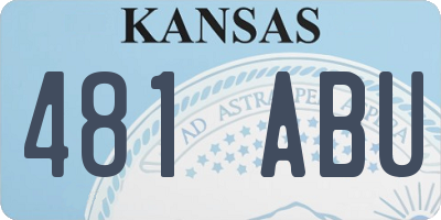 KS license plate 481ABU