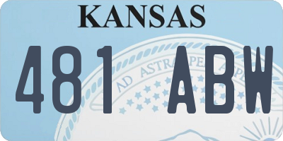 KS license plate 481ABW