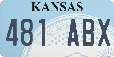KS license plate 481ABX