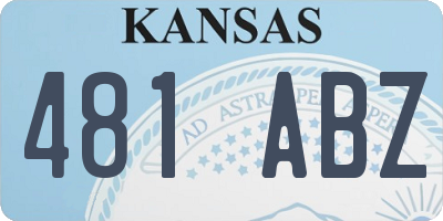 KS license plate 481ABZ